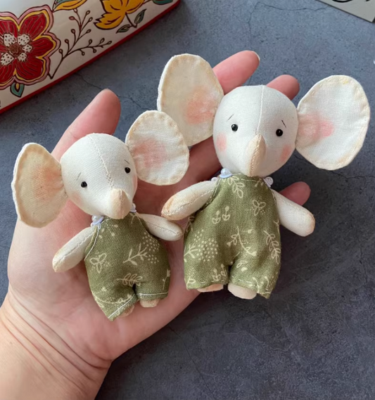 Fabric elephant pendant \ doll