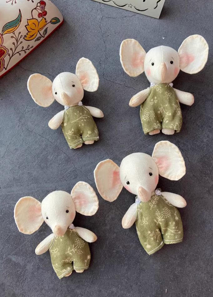 Fabric elephant pendant \ doll