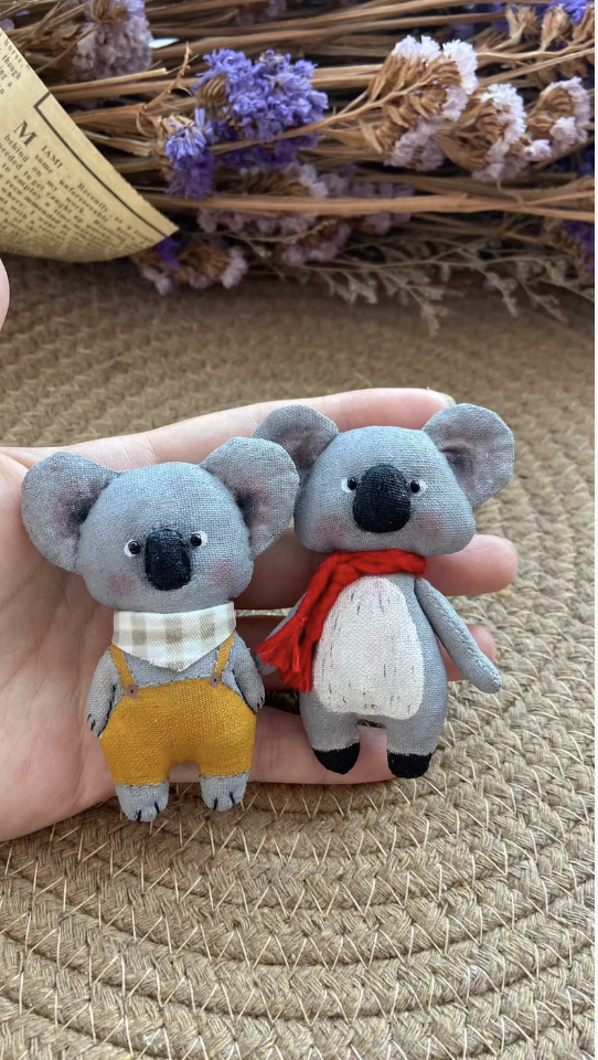 Original handmade fabric koala doll