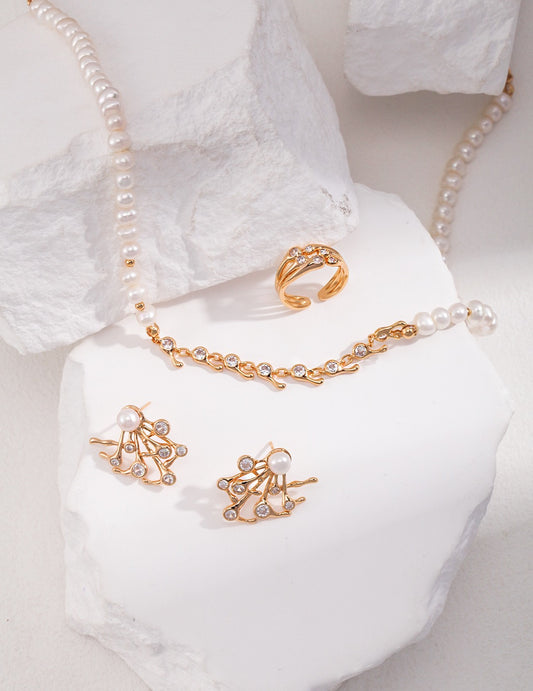 ZIMOOF Pearl necklace set